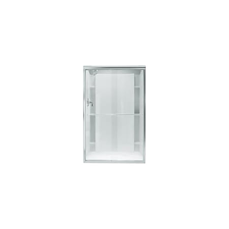 Sterling Finesse 65-1/4" High x 45-3/8" Wide Sliding Framed Shower Door with Clear Glass Silver with Smooth Clear Glass Pattern