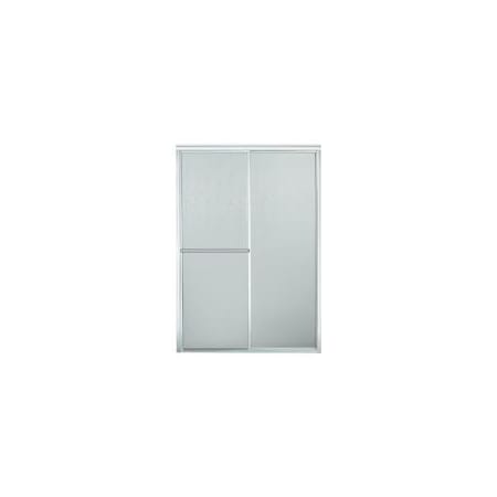 Sterling 59" Wide Sliding Framed Shower Door Silver with Rain Glass Pattern