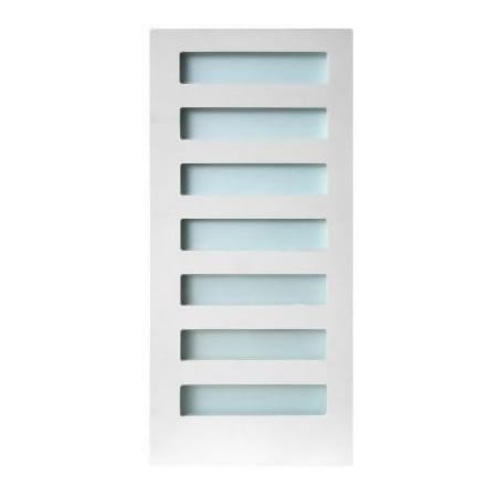 Stile Doors 28" x 80" Primed 7 Lite Satin Etched Glass (5-3/4") Solid Core Interior Slab Door Primed