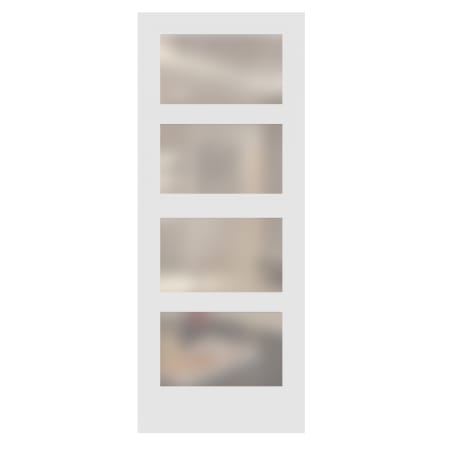 Stile Doors 28" x 80" Interior Primed MDF 4 Glass Lite Barn Door Only Primed