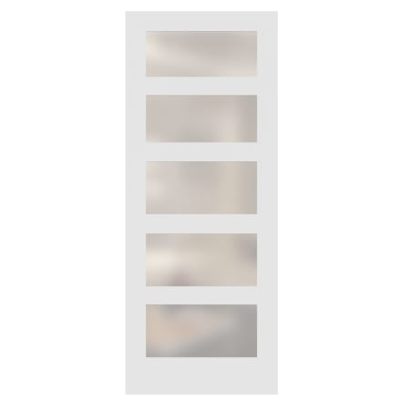 Stile Doors 32" x 80" Interior Primed MDF 5 Glass Lite Barn Door Only Primed