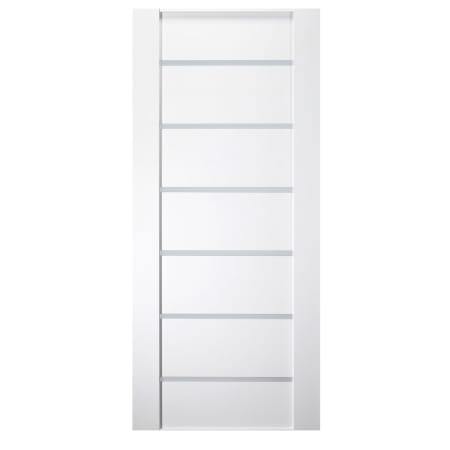 Stile Doors Satin Etched Glass 24 Inch by 80 Inch 6 Lite Narrow Interior Slab Passage Door Primed