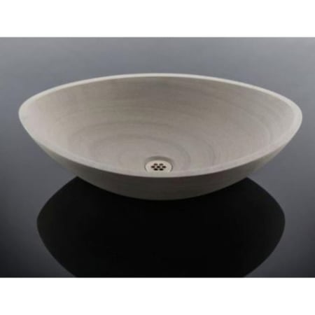 Stone Forest 22-1/2" Natural Stone Vessel Bathroom Sink Grigio Sandstone