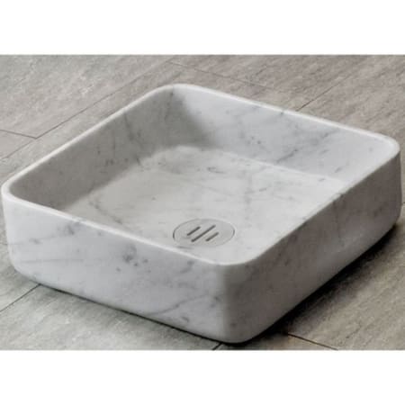 Stone Forest 16" Stone Bathroom Sink Honed Carrara Marble