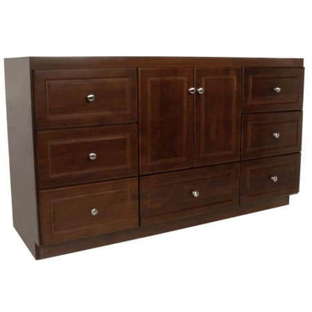 Strasser Simplicity 60" Single Free Standing Vanity Cabinet Only - Less Vanity Top Dark Alder