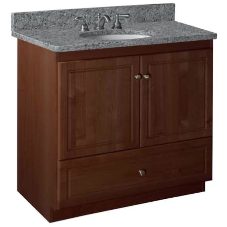 Strasser Simplicity 36" Single Free Standing Vanity Cabinet Only - Less Vanity Top Dark Alder