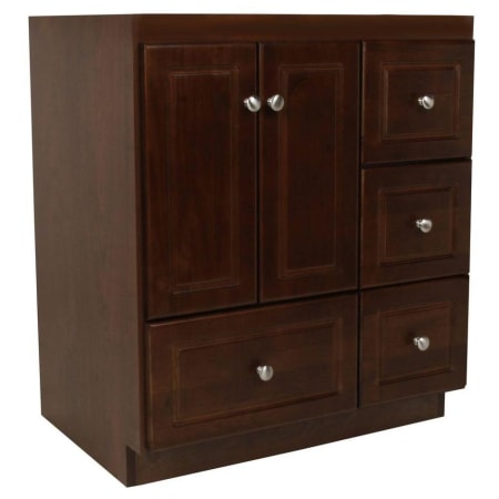 Strasser Simplicity 30" Single Free Standing Vanity Cabinet Only - Less Vanity Top Dark Alder