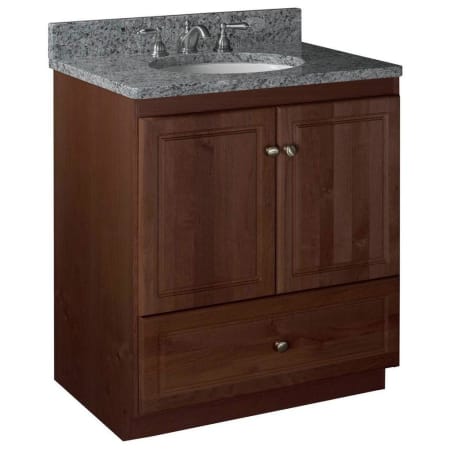 Strasser Simplicity 30" Single Free Standing Vanity Cabinet Only - Less Vanity Top Dark Alder