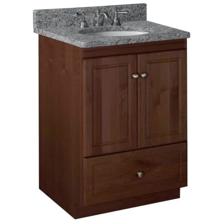 Strasser Simplicity 24" Single Free Standing Vanity Cabinet Only - Less Vanity Top Dark Alder