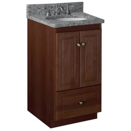 Strasser Simplicity 18" Single Free Standing Vanity Cabinet Only - Less Vanity Top Dark Alder