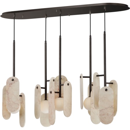 Studio M Megalith 5 Light 48" Wide LED Linear Chandelier by Nina Magon Brushed Bronze