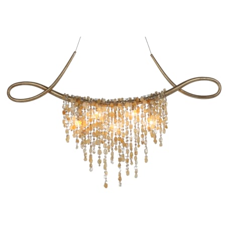 Studio M Cradle 5 Light 36" Wide Crystal Linear Pendant Golden Silver
