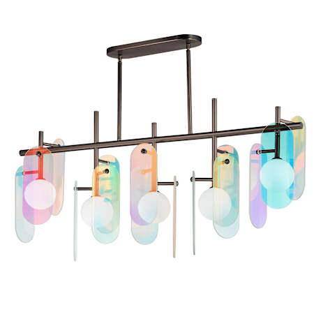 Studio M Megalith 5 Light 47" Wide LED Abstract Chandelier Brushed Bronze