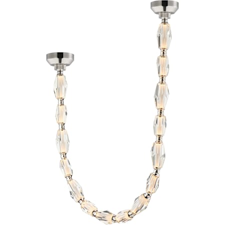 Studio M Dolce Vita 42" Wide Crystal Linear Pendant Polished Nickel