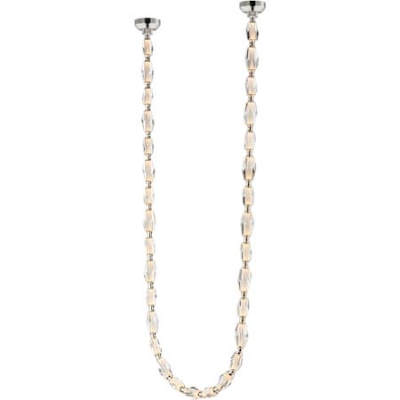 Studio M Dolce Vita 180" Wide Crystal Linear Pendant Polished Nickel