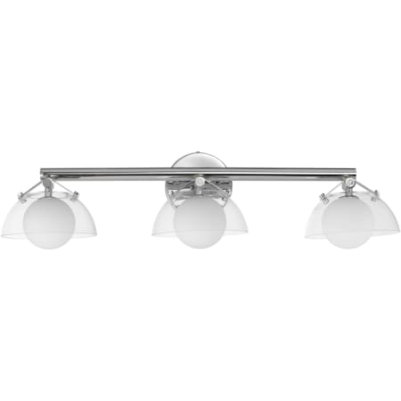 Studio M Domain 3 Light 29" Wide LED Vanity Light with Glass Shades Polished Chrome