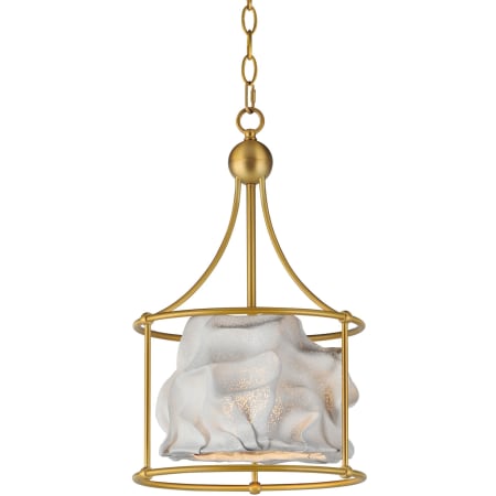 Studio M Shroud 13" Wide LED Pendant Natural Aged Brass