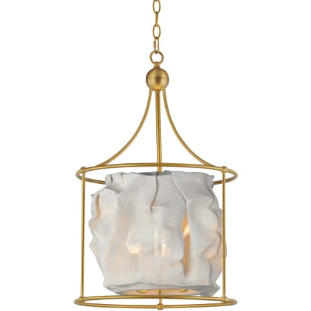 Studio M Shroud 3 Light 17" Wide LED Pendant Natural Aged Brass