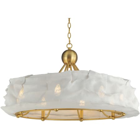 Studio M Shroud 8 Light 34" Wide LED Chandelier Natural Aged Brass