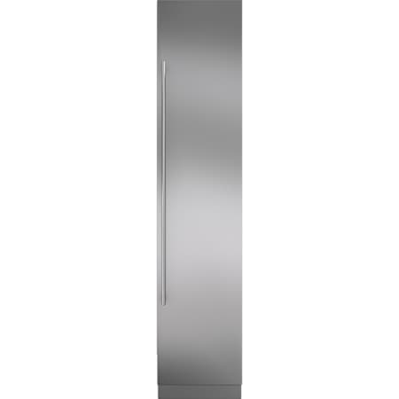 Finish: Sub-Zero Integrated Stainless Steel 18" Column Door Panel with Tubular Handle - Right Hinge Tubular Handle
