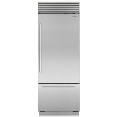 Finish: Sub-Zero Classic Series 30 Inch Wide 17 Cu. Ft. Energy Star Certified Bottom Freezer Refrigerator with Right Handed Door and Adjustable Door Bins Classic Stainless