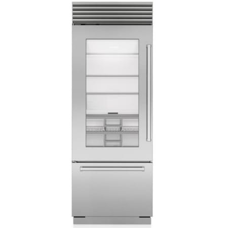 Finish: Sub-Zero Classic Series 30 Inch Wide 17 Cu. Ft. Bottom Freezer Refrigerator with Left Handed Door and Split Climate™ Cooling System Classic Stainless