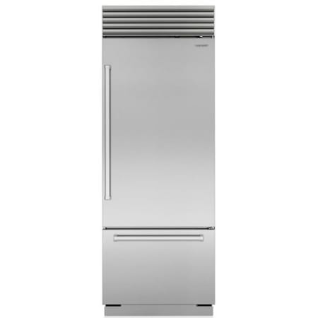 Finish: Sub-Zero Classic Series 30 Inch Wide 17 Cu. Ft. Energy Star Certified Bottom Freezer Refrigerator with Right Handed Door and Touch Controls Classic Stainless