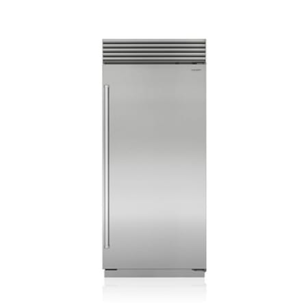 Finish: Sub-Zero Classic Series 36 Inch Wide 20.6 Cu. Ft. Built-In Energy Star Column Freezer with Right Handed Door and Removable Ice Bin Classic Stainless