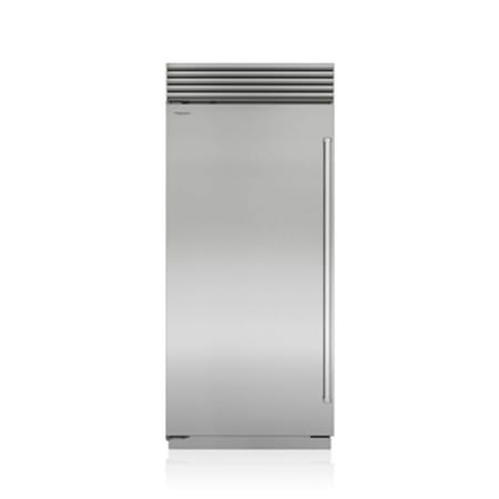 Finish: Sub-Zero Classic Series 36 Inch Wide 22.8 Cu. Ft. Energy Star Certified Column Refrigerator with Left Handed Door ClearSight™ LED Lighting Classic Stainless