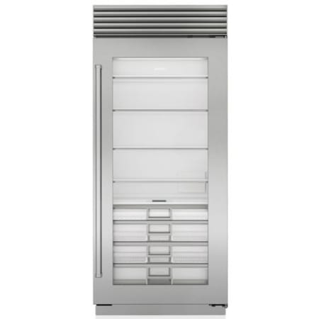Finish: Sub-Zero Classic Series 36 Inch Wide 22.9 Cu. Ft. Column Refrigerator with Right Handed Door and WiFi Capabilities Classic Stainless