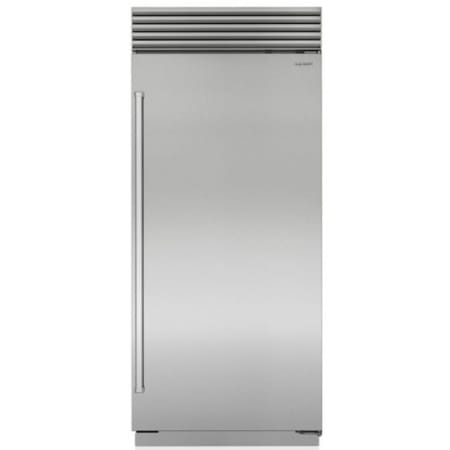 Finish: Sub-Zero Classic Series 36 Inch Wide 22.8 Cu. Ft. Energy Star Certified Column Refrigerator with Right Handed Door and Adjustable Crisper Bins Classic Stainless