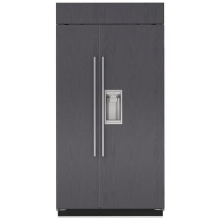 Finish: Sub-Zero Classic Series 42 Inch Wide 24 Cu. Ft. Panel Ready Side By Side Refrigerator with External Water Dispenser and French Door Panel Ready
