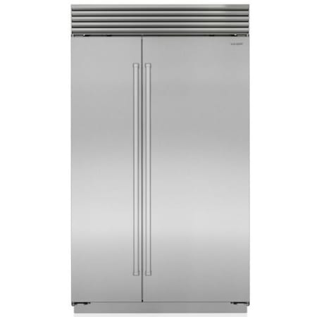 Finish: Sub-Zero Classic Series 48 Inch Wide 29.1 Cu. Ft. Side By Side Refrigerator with Max Ice Mode and Tubular Style Handles Classic Stainless