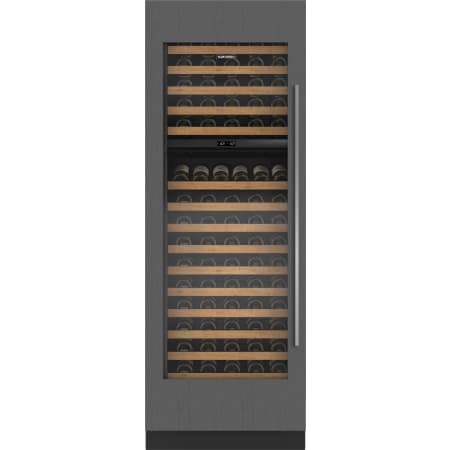 Finish: Sub-Zero Designer Series 30 Inch Wide 146 Bottle Capacity Built-In Wine Cooler with Dual Zone Cooling and Left Handed Door Panel Ready