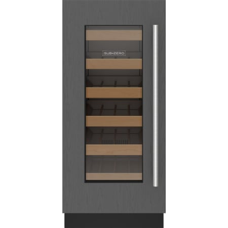 Finish: Sub-Zero Designer Series 15 Inch Wide 24 Bottle Capacity Built-In Wine Cooler with Left Handed Door - High Altitude Model Panel Ready
