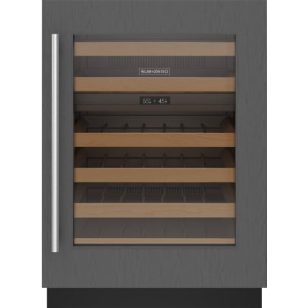 Finish: Sub-Zero Designer Series 24 Inch Wide 42 Bottle Capacity Built-In Wine Cooler with UV-Resistant Glass Door Panel Ready