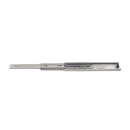 Sugatsune 20 Inch Full Extension Ball Bearing Drawer Slides with 94 Pound Weight Capacity and Soft Close - Pair Satin Stainless