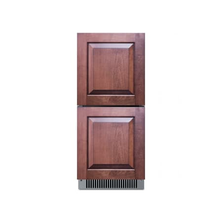 Summit 15 Inch Wide 2.76 Cu. Ft. Energy Star Certified Refrigerator Drawers with Stainless Steel Kickplate Panel Ready