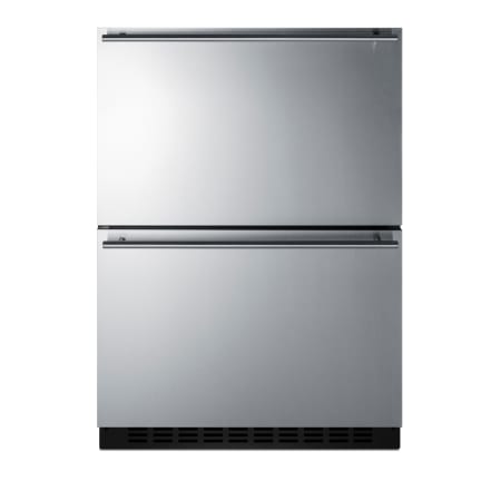 Summit 24 Inch Wide 3.7 Cu. Ft. Outdoor Rated Refrigerator Drawers with ADA Design Stainless Steel