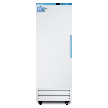 Summit Accucold 28 Inch Wide 14.83 Cu. Ft. Medical Freezer with Digital Data Logger - Left Swing Door White