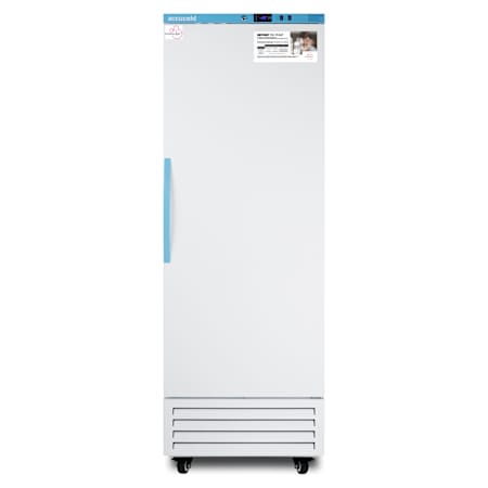 Summit Accucold 28 Inch Wide 14.83 Cu. Ft. Medical Freezer with Remote Alarm Contacts White