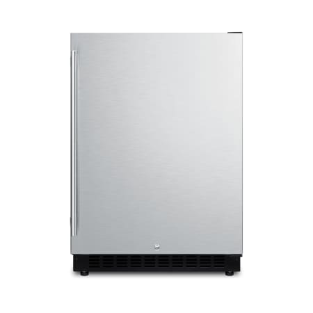 Summit 24 Inch Wide 4.8 Cu. Ft. Compact Refrigerator with Temperature Alarm Stainless Steel