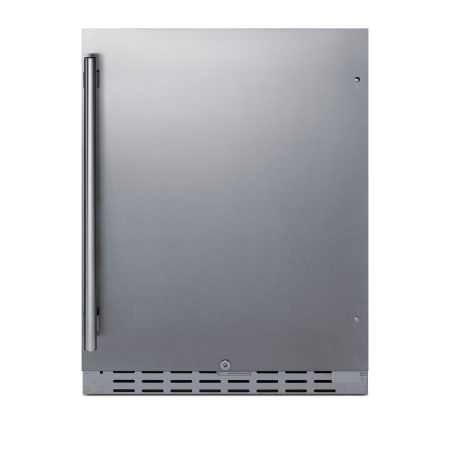 Summit 24 Inch Wide 4.2 Cu. Ft. Compact Freezerless Refrigerator with Dimmable LED Lighting Stainless Steel