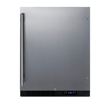 Summit 24 Inch Wide 4 Cu. Ft. Built-In Upright Compact Freezer with Interior Lighting and Brake Shelving System Stainless Steel