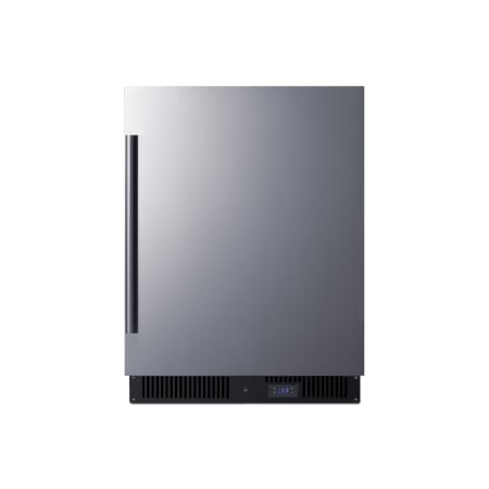 Summit 24 Inch Wide 3.7 Cu. Ft. Built-In Upright Compact Freezer with Temporary Memory Function and Adjustable Shelves Stainless Steel