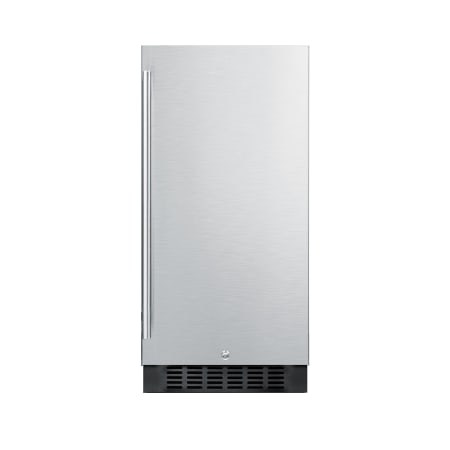 Summit 15 Inch Wide 2.2 Cu. Ft. Compact Refrigerator with Stainless Door and Black Cabinet Black / Stainless Steel