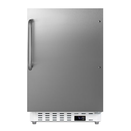 Summit 21 Inch Wide 3.53 Cu. Ft. Compact Freezerless Refrigerator with Adjustable Glass Shelves and Stainless Cabinet Stainless Steel