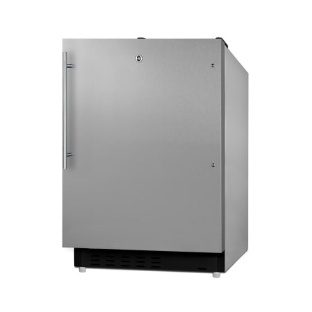Summit 21 Inch Wide 2.68 Cu. Ft. Compact Refrigerator and Freezer Combo with Stainless Cabinet and Pro Handle Stainless Steel