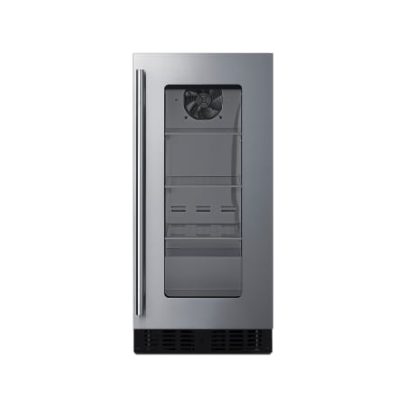 Summit 15 Inch Wide 1.8 Cu. Ft. Compact Freezerless Refrigerator with Viewing Window Stainless Steel