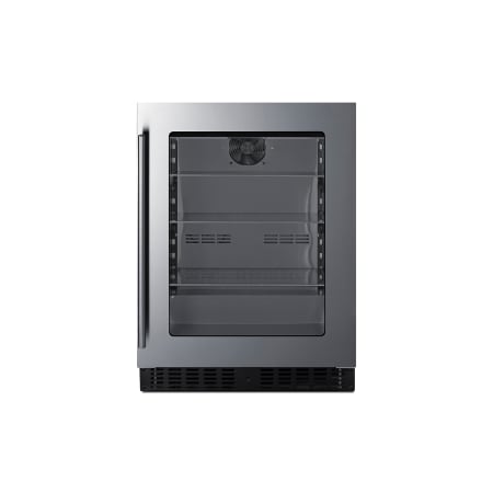 Summit 24 Inch Wide 3.25 Cu. Ft. Compact Freezerless Refrigerator with Adjustable Legs Stainless Steel